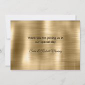 Niedlich gebürstetes Imitat, silber Glitzer Dankeskarte (Rückseite)