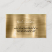 Niedlich gebürstetes Imitat, silber Glitzer Visitenkarte (Rückseite)