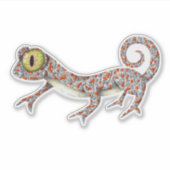 Niedlich Gecko Illustriert Aufkleber (Vorderseite)