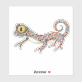 Niedlich Gecko Illustriert Aufkleber (Blatt)