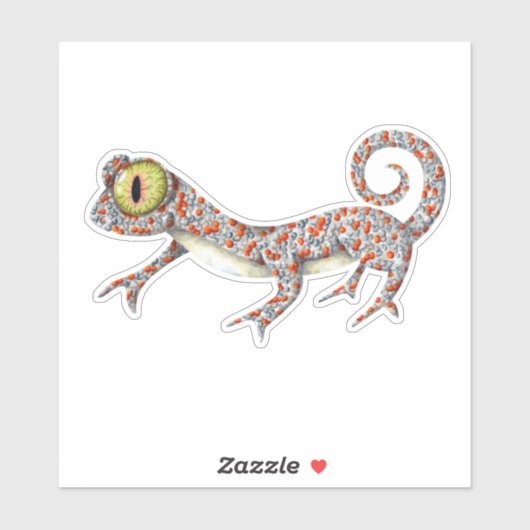Niedlich Gecko Illustriert Aufkleber (Blatt)