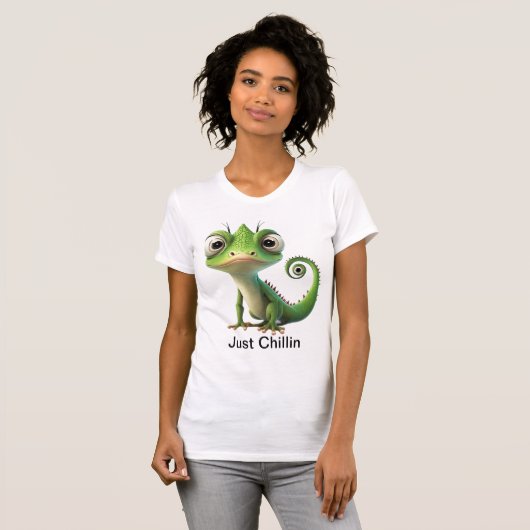 Niedlich Gecko in Pocket - Nur Chillins Lizard-T-S T-Shirt (Vorne ganz)