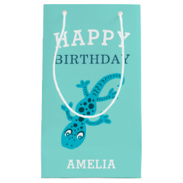 Niedlich Gecko Lizard Blue Boy Kindergeburtstag Kleine Geschenktüte