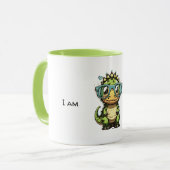 Niedlich Geek Dinosaur Tasse (Vorderseite Links)