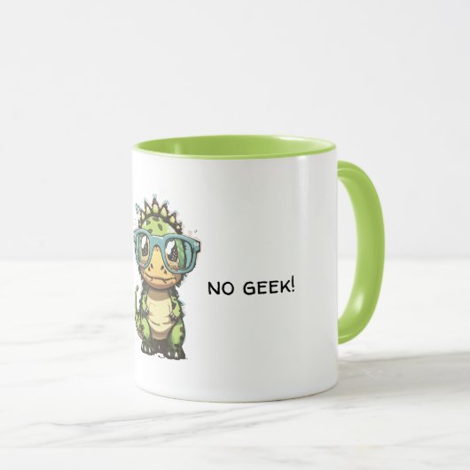 Niedlich Geek Dinosaur Tasse (VorderseiteRechts)