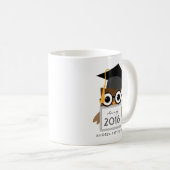 Niedlich Geeky Graduate Owl Personalisierter Absch Kaffeetasse (VorderseiteRechts)