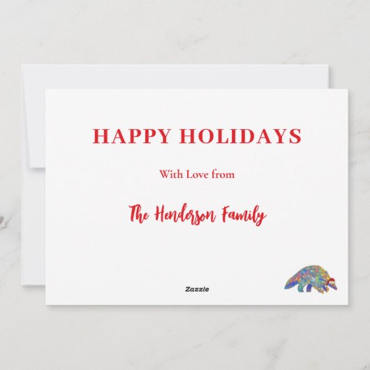 Niedlich gefährdete Arten von Pangolin Weihnachten (Rückseite)