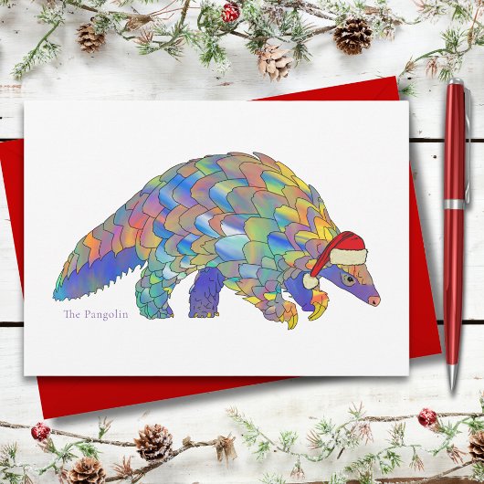 Niedlich gefährdete Arten von Pangolin Weihnachten