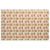 Niedlich geflieste Burger und Pommes frites Stoff (Fat Quarter (45,7 x 55,9 cm))