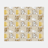 Niedlich geflieste landwirtschaftliche Kuh Fleecedecke (Vorderseite (Horizontal))