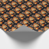 Niedlich geflieste Pizzeria oder Camping Party Geschenkpapier (Ecke)