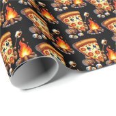 Niedlich geflieste Pizzeria oder Camping Party Geschenkpapier (Rolleneckpunkt)