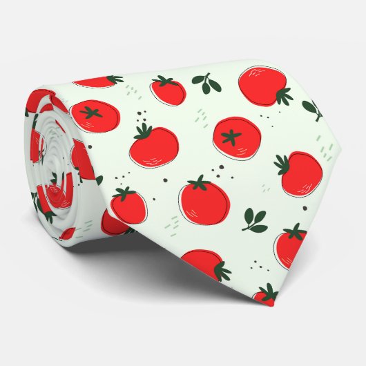 niedlich geflieste Tomatenmuster Krawatte (Gerollt)