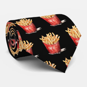 Niedlich gefliester Pommes frites Krawatte