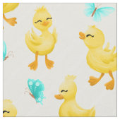 niedlich gefliestes Entenmuster Stoff (Nahaufnahme)