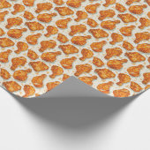 Niedlich gefliestes Hühnermuster Geschenkpapier (Ecke)