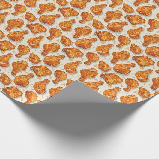 Niedlich gefliestes Hühnermuster Geschenkpapier (Ecke)