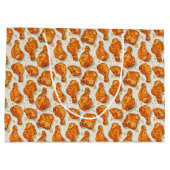 Niedlich gefliestes Hühnermuster Große Geschenktüte (Rückseite)