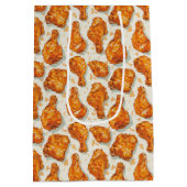 Niedlich gefliestes Hühnermuster Mittlere Geschenktüte (Rückseite)