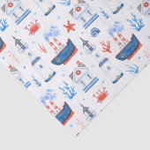 niedlich gefliestes Leuchtturm Seidenpapier (Ausschnitt)