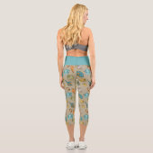 niedlich gefliestes Muschelmuster Capri Leggings (Rückseite)