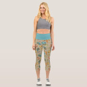 niedlich gefliestes Muschelmuster Capri Leggings (Vorderseite)