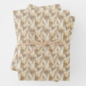 Niedlich gefliestes Pampas Grass-Muster Geschenkpapier Set (Beispiel)
