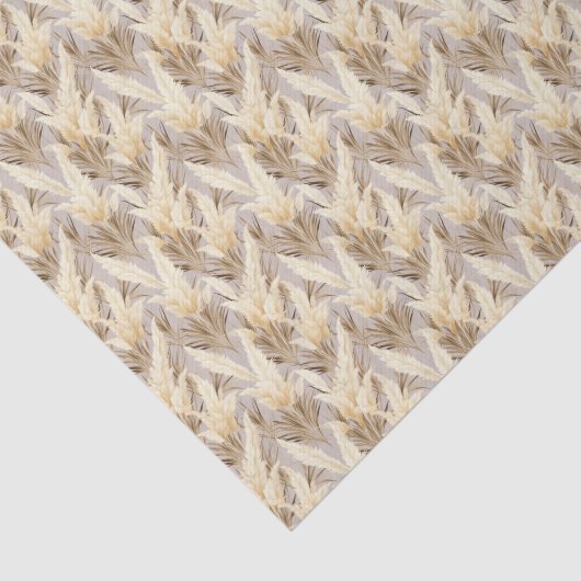 Niedlich gefliestes Pampas Grass-Muster Seidenpapier (Ausschnitt)