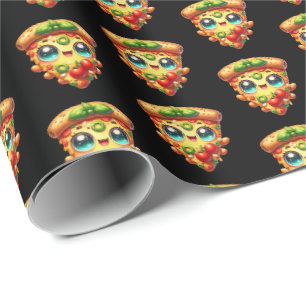 Niedlich gefliestes Pizza-Party Geschenkpapier