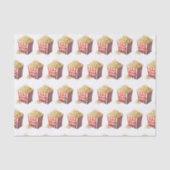 Niedlich gefliestes Popcorn-Party Seidenpapier (Vorderseite)