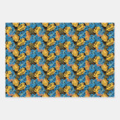 Niedlich gefliestes Tropenblattmuster Party Geschenkpapier Set (Vorderseite 2)