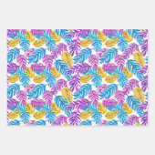 Niedlich gefliestes Tropenblattmuster Party Geschenkpapier Set (Vorderseite 3)