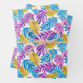 Niedlich gefliestes Tropenblattmuster Party Geschenkpapier Set (Beispiel)