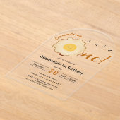 Niedlich gefrorenes Ei 1. Geburtstag Acryleinladungen (Ablage )