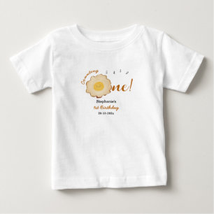 Niedlich gefrorenes Ei 1. Geburtstag Baby T-shirt