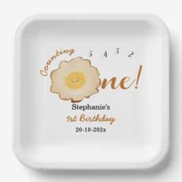 Niedlich gefrorenes Ei 1. Geburtstag Pappteller