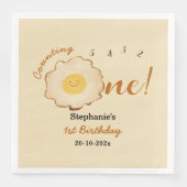 Niedlich gefrorenes Ei 1. Geburtstag Serviette (Vorderseite)