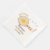 Niedlich gefrorenes Ei 1. Geburtstag Serviette (Ecke)