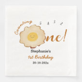 Niedlich gefrorenes Ei 1. Geburtstag Serviette (Vorderseite)