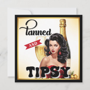 Niedlich gegerbt und Tipsy Pinup Feiertagskarte