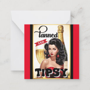 Niedlich gegerbt und Tipsy Pinup Mitteilungskarte