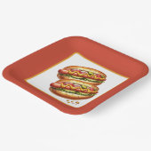 Niedlich gegrilltes Hotdog-Party Pappteller (Gewinkelt)