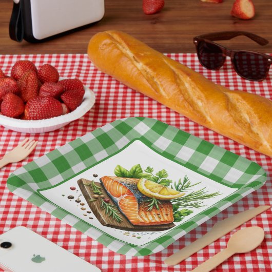 Niedlich gegrilltes Party Pappteller (Picknick)