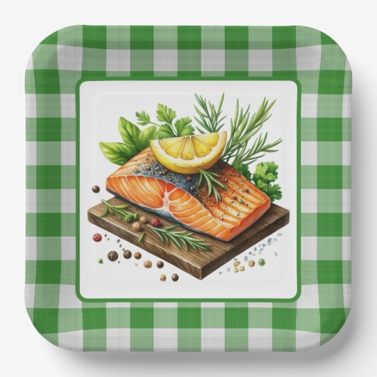 Niedlich gegrilltes Party Pappteller (Vorderseite)