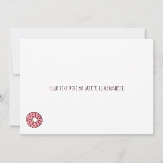 Niedlich gehen wir zusammen wie Donuts & Coffee Va Einladung (Rückseite)