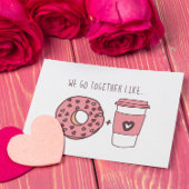 Niedlich gehen wir zusammen wie Donuts & Coffee Va Einladung