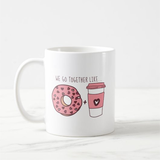 Niedlich gehen wir zusammen wie Donuts & Coffee Va Kaffeetasse (Links)
