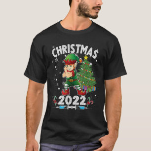 Niedlich geimpfte Elf Weihnachten 2022 T-Shirt