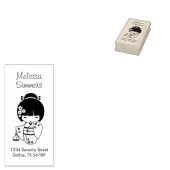 Niedlich Geisha Girl-Adresse Gummistempel (Stempel)