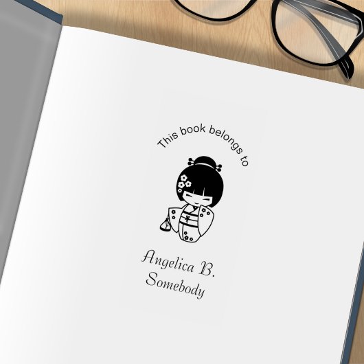Niedlich Geisha Girl Buchzeichen Gummistempel